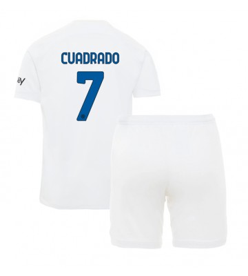 Lacne Dětský Futbalové dres Inter Milan Juan Cuadrado #7 2023-24 Krátky Rukáv - Preč (+ trenírky)